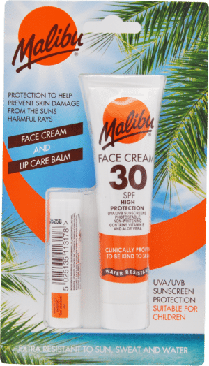 SPF30 Face Protection & SPF30 Lipbalm