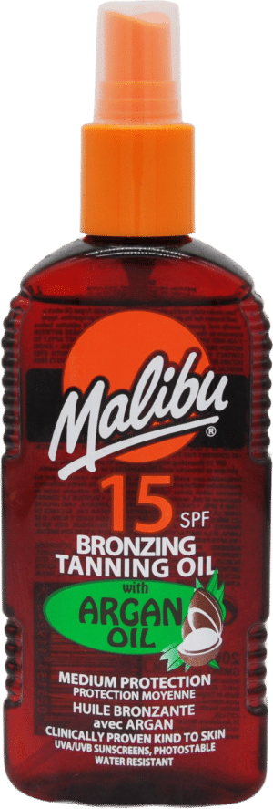 SPF15 Bronzing Tanning Oil with Argan Oil