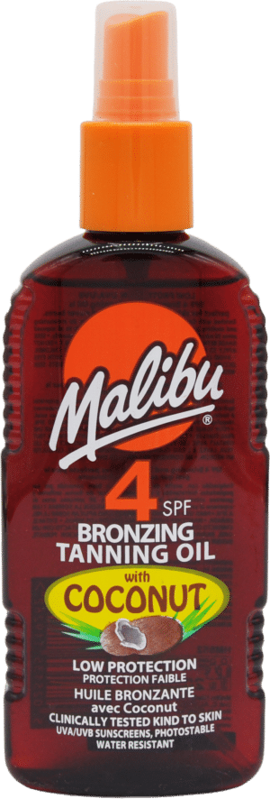 SPF4 Bronzing Tanning Oil with Coconut Oil