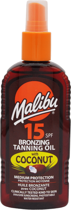 SPF15 Bronzing Tanning Oil with Coconut Oil