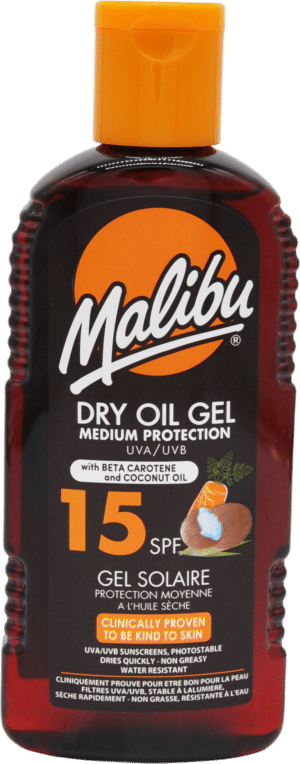 SPF15 Dry Oil Gel with Carotene & Coconut Oil