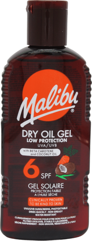 SPF6 Dry Oil Gel with Carotene & Coconut Oil